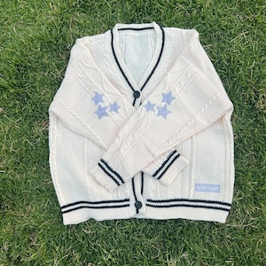 Hand Knitted Folklore Cardigan: Women's Christmas Sweater